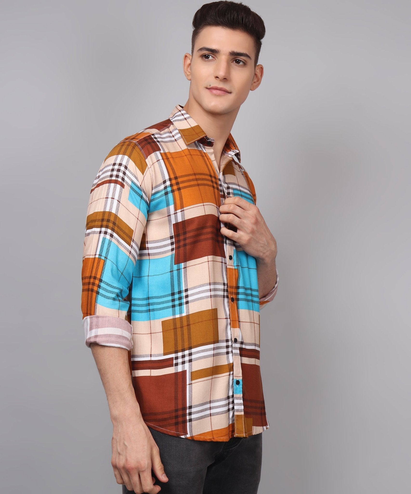 Trybuy Premium Printed Multi Colored Cotton Casual Shirt for Men - TryBuy® USA🇺🇸