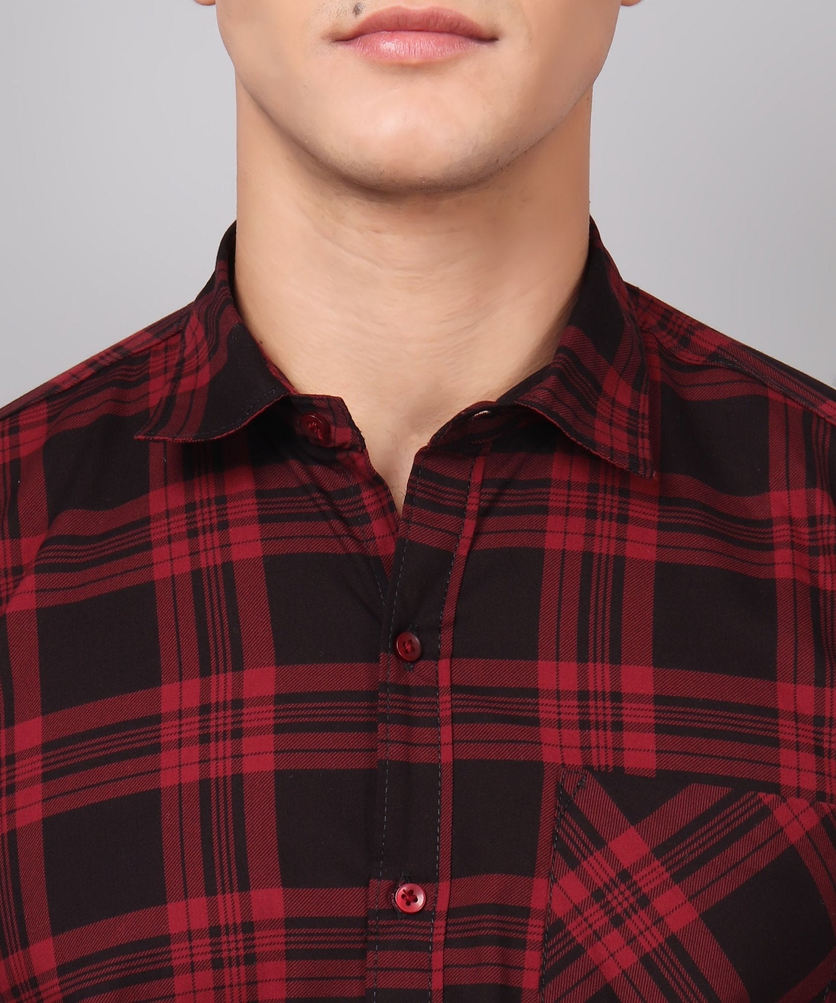 TryBuy Premium Red Black Checks Shirts for Men - TryBuy® USA🇺🇸
